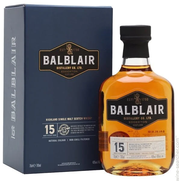 Balblair 15 yr Highland Single Malt Whiskey 750ml