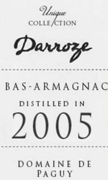 Francis Darroze 2005 Domaine de Paguy 15 yr Bas – Armagnac 750ml