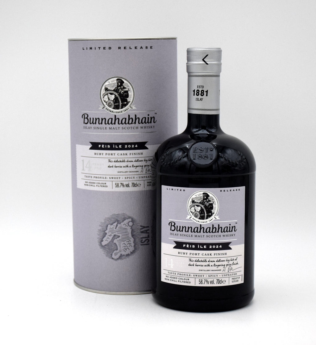 Bunnahabhain Feis Ile Ruby Port Cask Finish Single Malt Scotch (2024 Release)