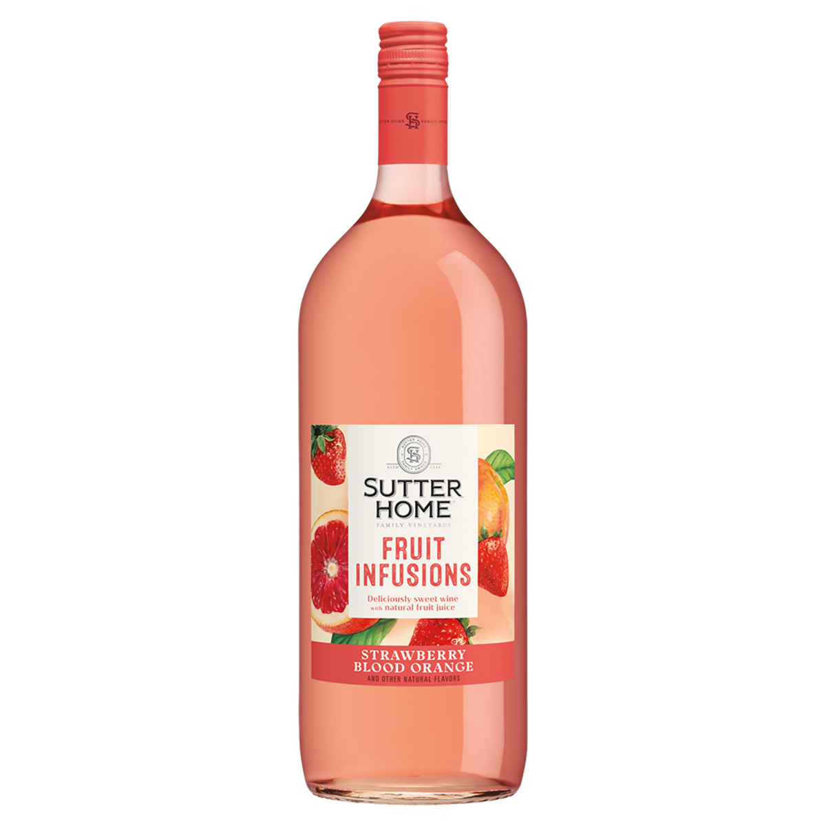 Sutter Home Strawberry Blood Orange Flavored Wine Fruit Infusions 1.5 L