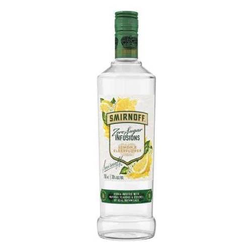 Smirnoff Vodka Zero Sugar Infusions Lemon & Elderflower – 750ML