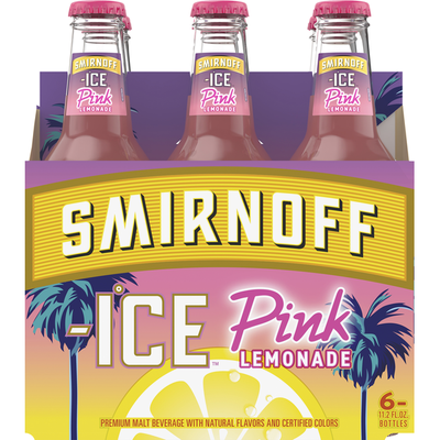 Smirnoff Ice Pink Lemonade 6 Pack 11.2oz. Bottles