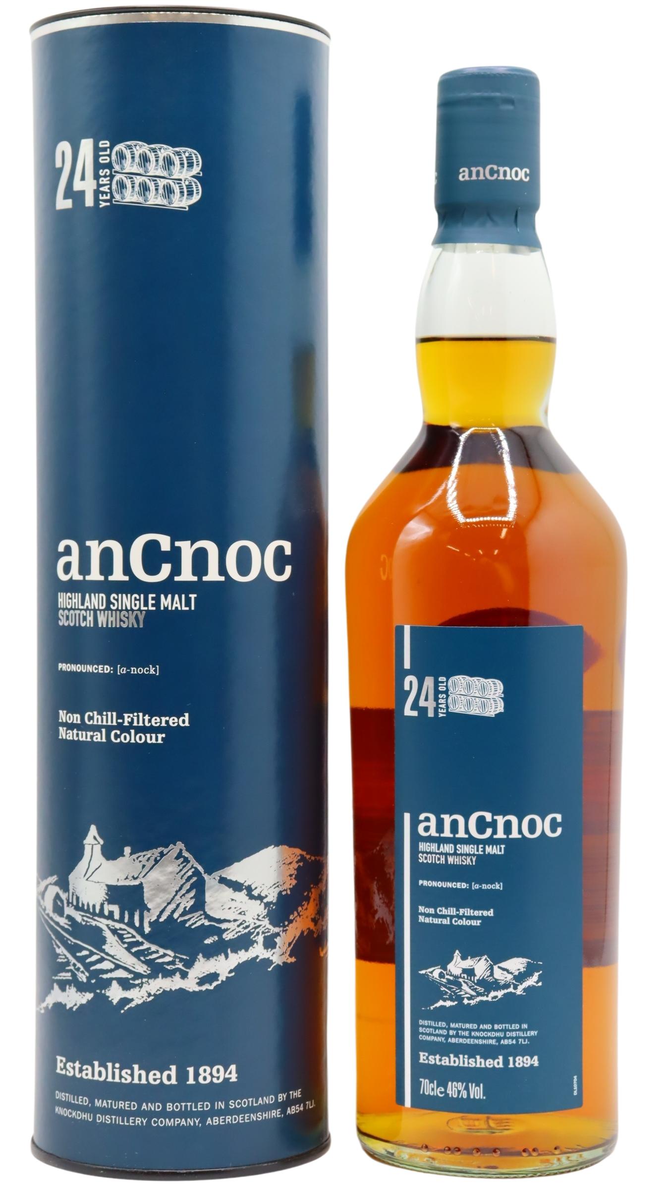 anCnoc – Highland Single Malt Scotch 24 year old Whisky 70CL