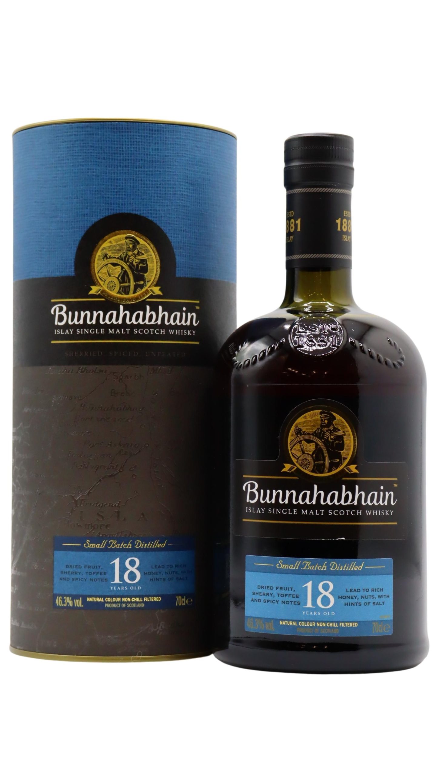 Bunnahabhain – Islay Single Malt 18 year old Whisky 70CL