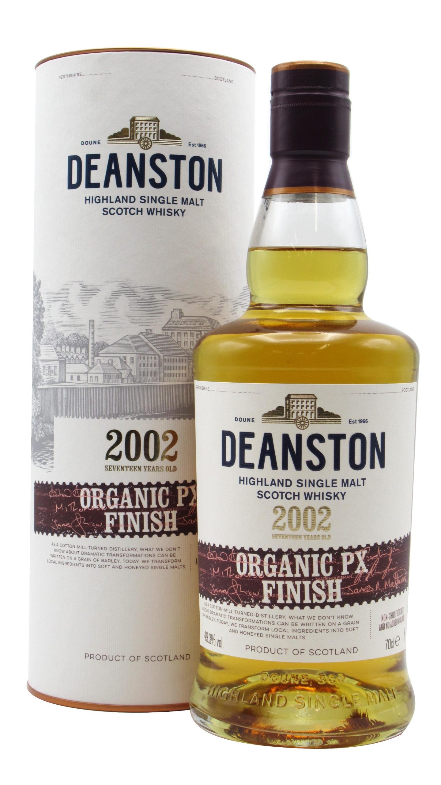 Deanston – Organic Pedro Ximenez Finish Single Malt 2002 17 year old Whisky 70CL