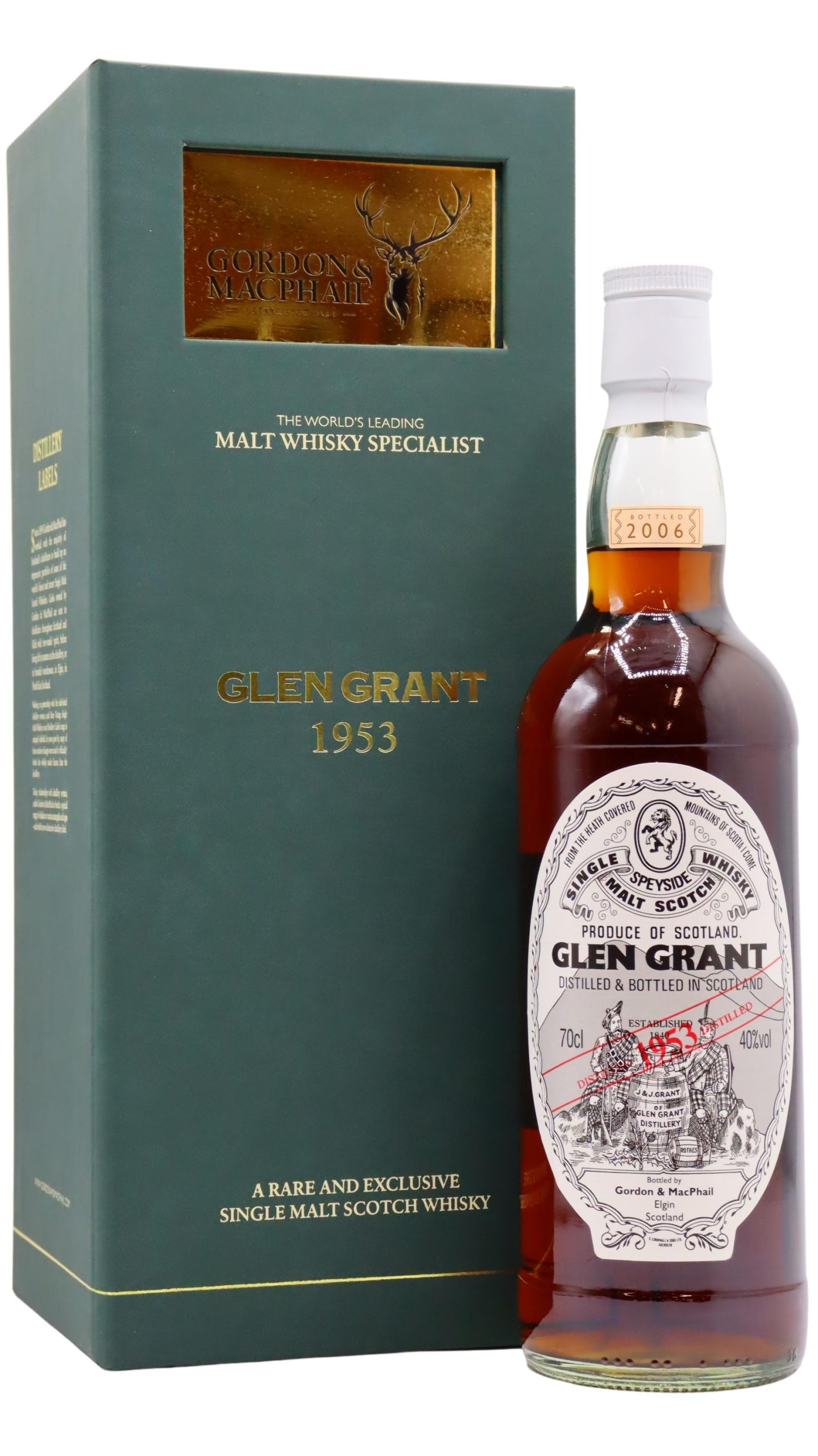 Glen Grant – Speyside Single Malt 1953 52 year old Whisky 70CL