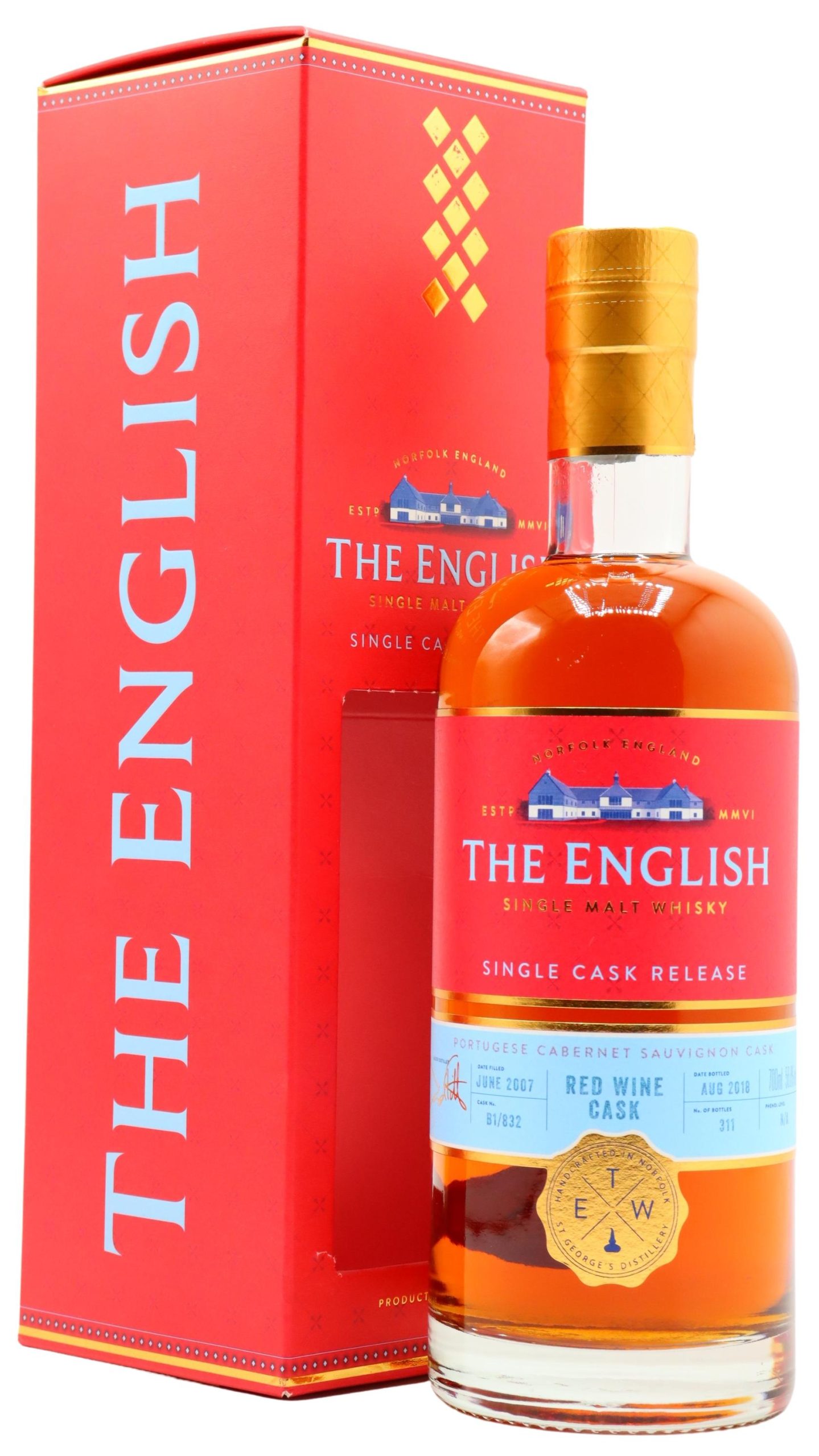 The English – Single Cask #B1/832 PCS 2007 11 year old Whisky 70CL