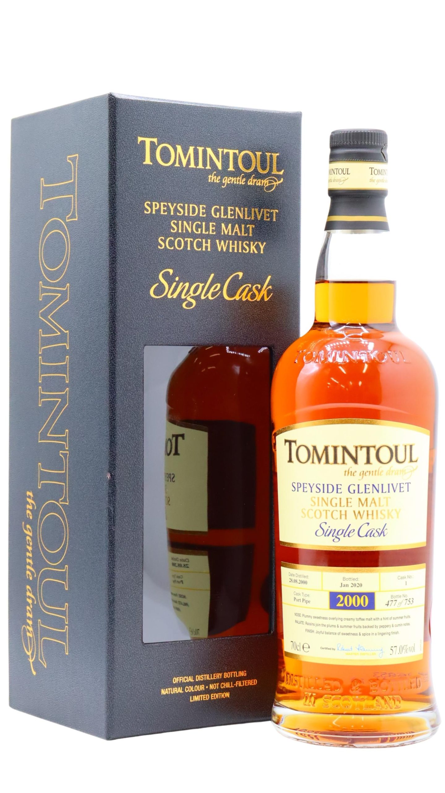 Tomintoul – Single Port Cask #1 2000 19 year old Whisky 70CL