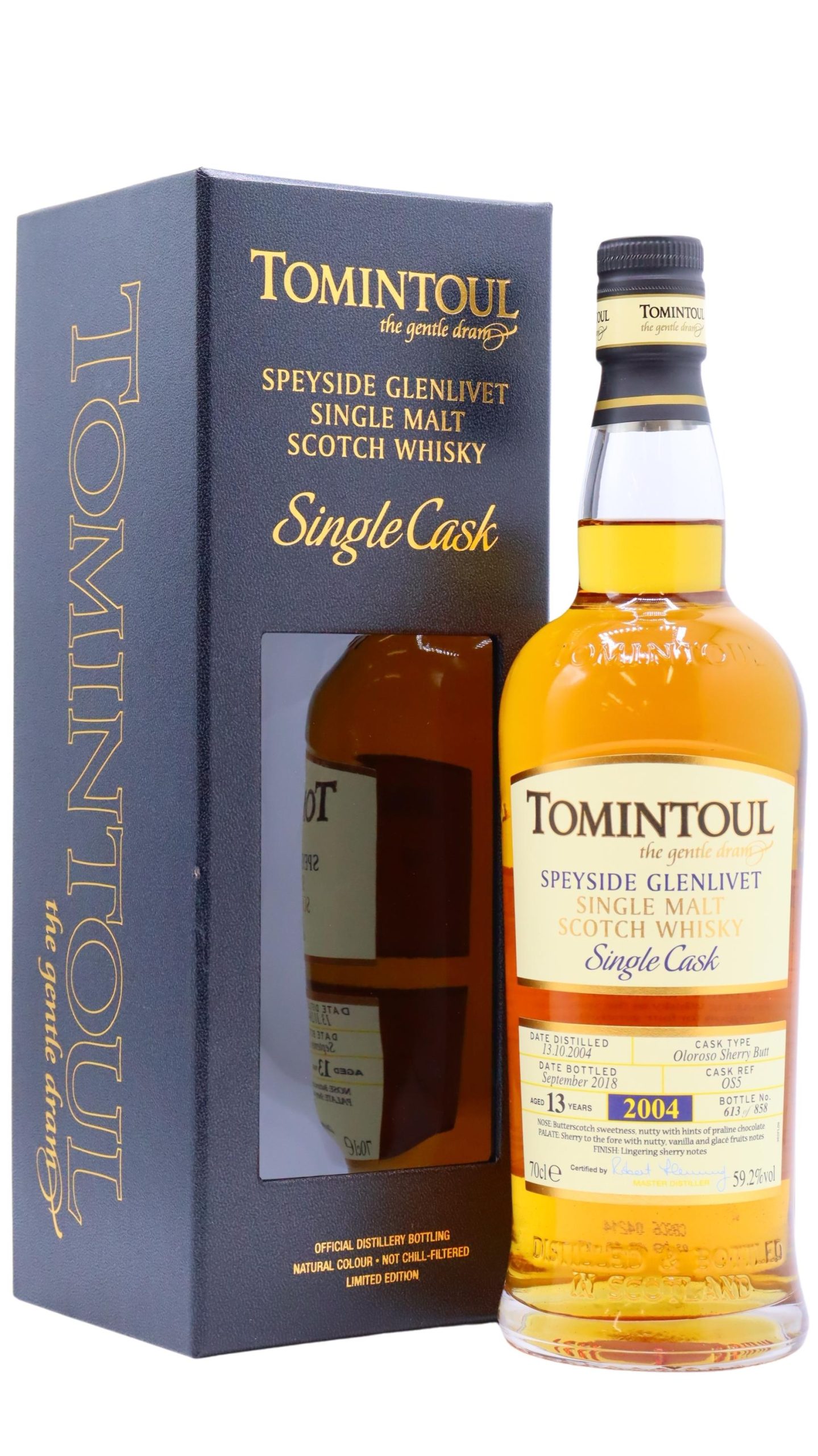 Tomintoul – Single Sherry Cask #5 2004 13 year old Whisky 70CL