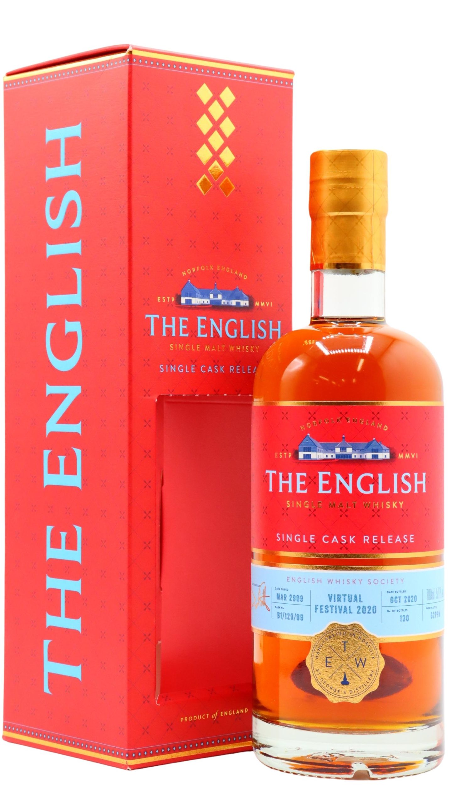 The English – Virtual Festival 2020 Single Cask # B1/120/09 2009 Whisky 70CL