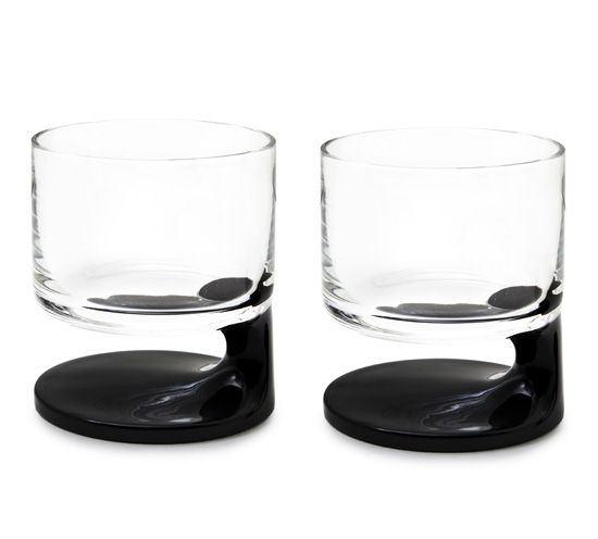 Joe Colombo – Smoke Double Old Fashioned Glass (Black) (Twin Pack) 28cl